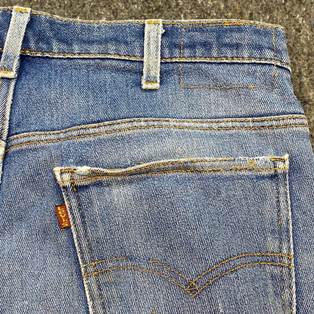 Levi Strauss Jeans Sz 32 Mens Blue Grunge Distressed Skater Straight Leg Vintage